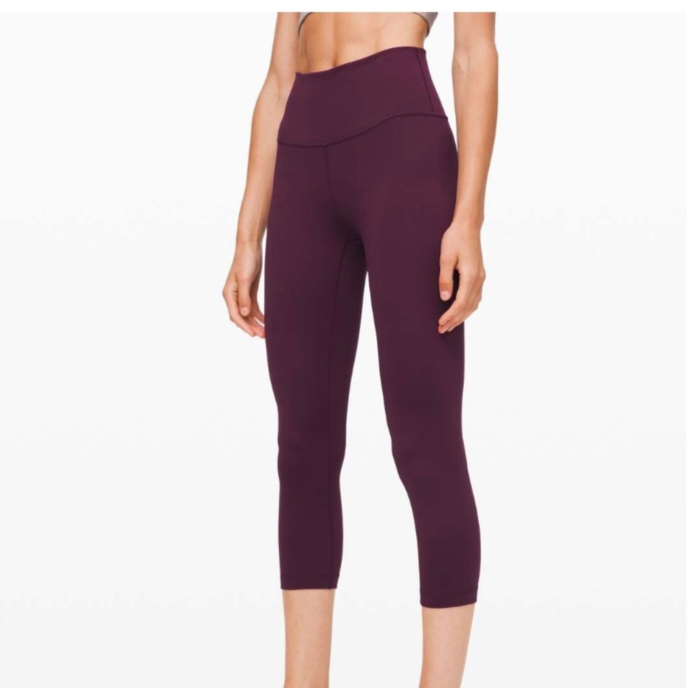 Lululemon Wunder Under Crop (High-Rise) *Full-On Luxtreme 21" Arctic Plum